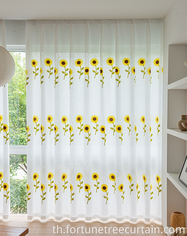 Bedroom Printed Window Curtains